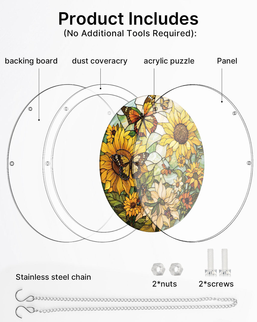 💥May Grand Sale|Up to 60% Off💥Sunflower Whispers Light Suncatcher-Acrylic Window Art