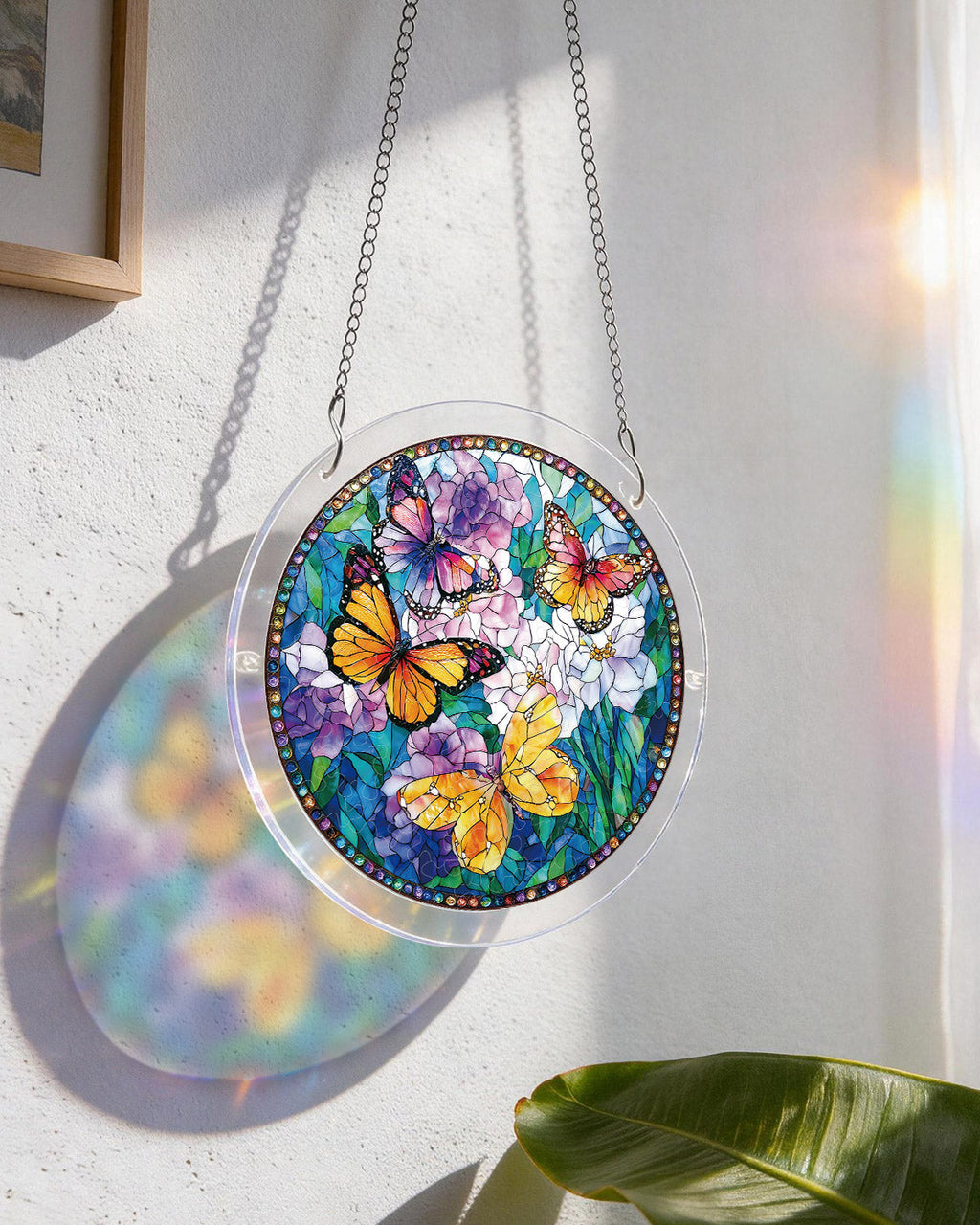 💥May Grand Sale|Up to 60% Off💥Butterflies in Bloom Light Suncatcher-Acrylic Window Art