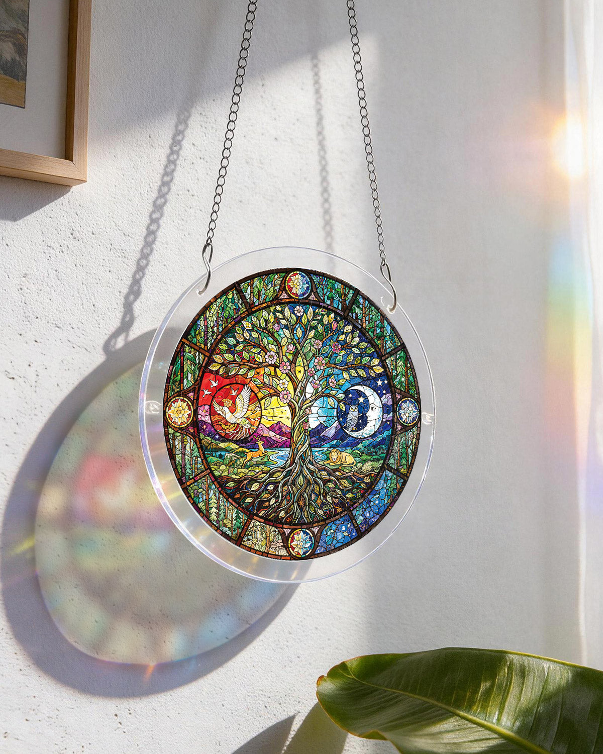 💥May Grand Sale|Up to 60% Off💥Tree of Day and Night Light Suncatcher-Acrylic Window Art