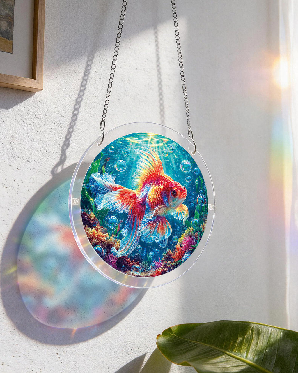 💥May Grand Sale|Up to 60% Off💥Starflame Goldfish Light Suncatcher-Acrylic Window Art
