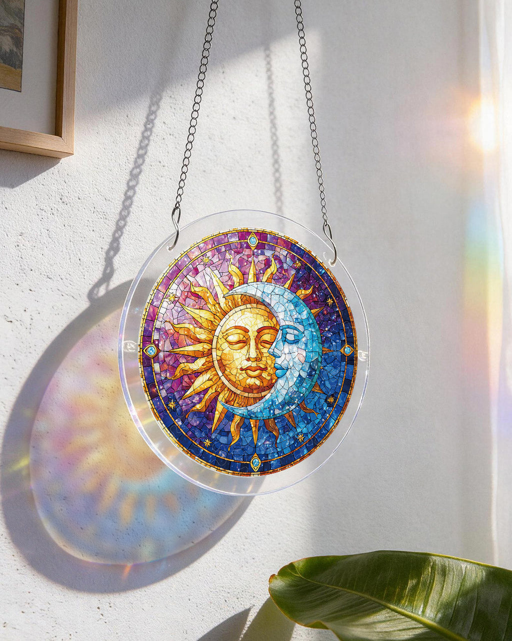 💥May Grand Sale|Up to 60% Off💥Sun and Moon in Harmony Light Suncatcher-Acrylic Window Art