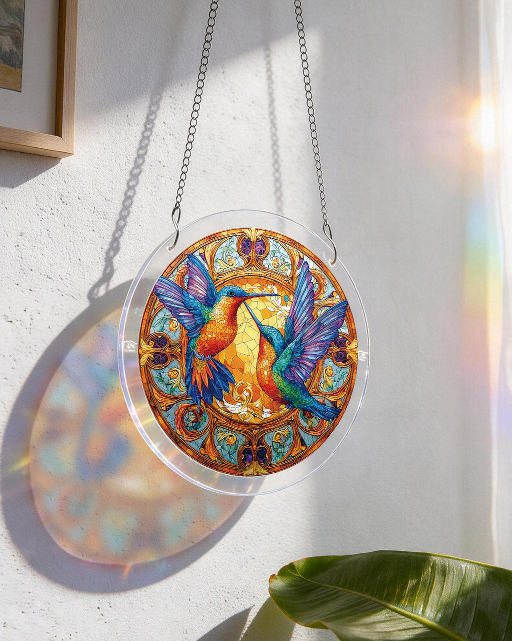 💥May Grand Sale|Up to 60% Off💥Twin Wings of Radiance Light Suncatcher-Acrylic Window Art