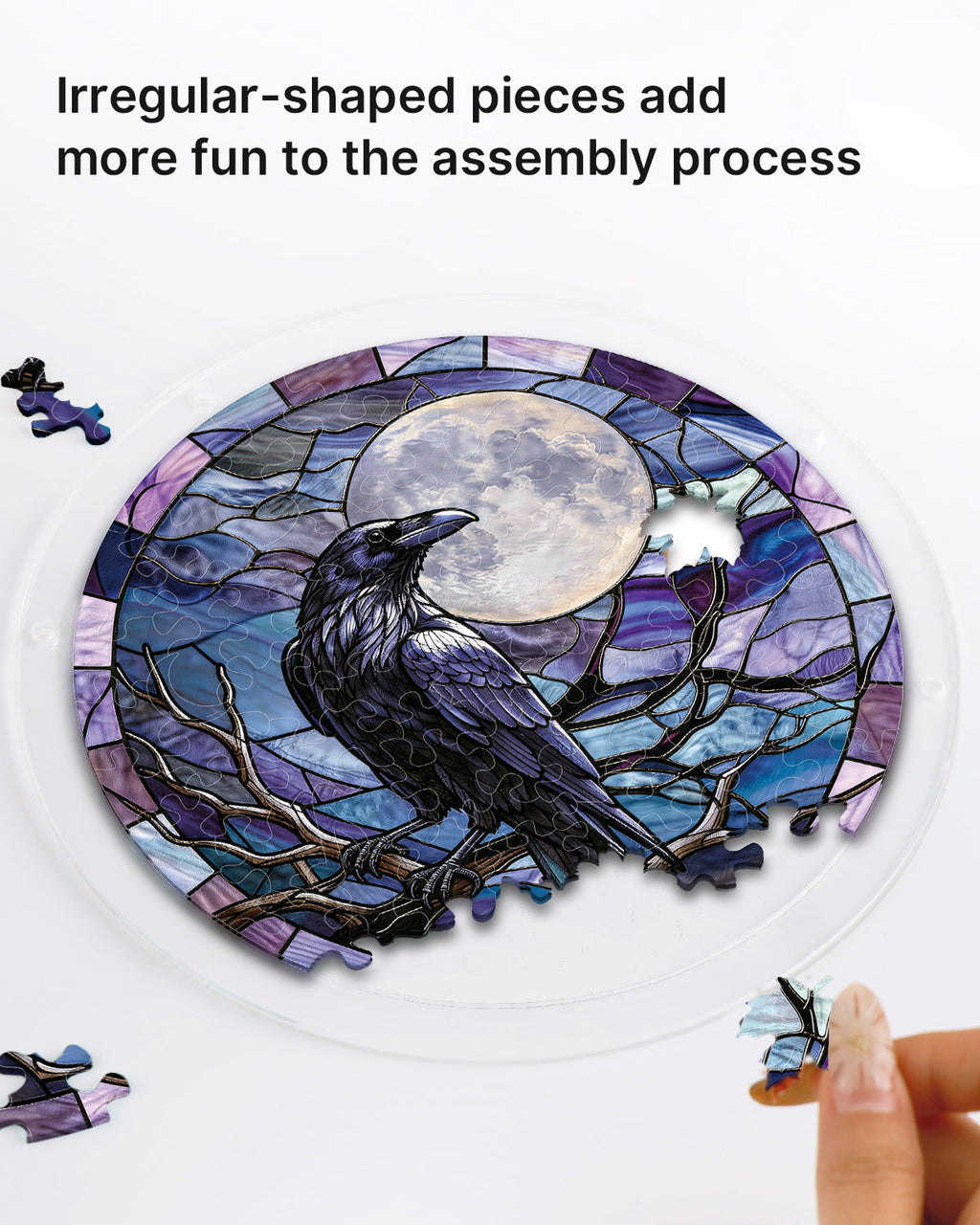 💥May Grand Sale|Up to 60% Off💥Moonlit Raven Light Suncatcher-Acrylic Window Art