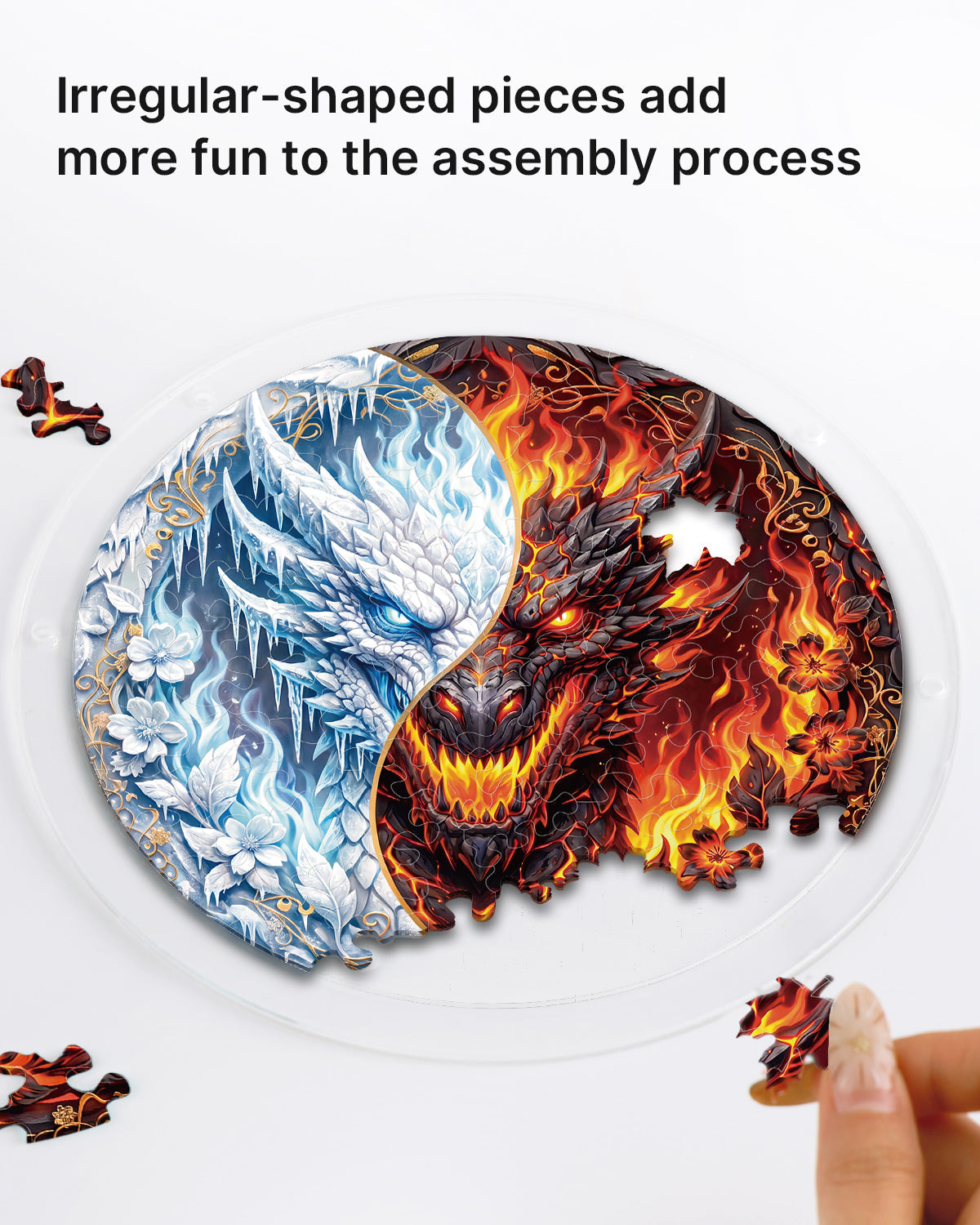 💥May Grand Sale|Up to 60% Off💥Twin Dragon Realm Light Suncatcher-Acrylic Window Art