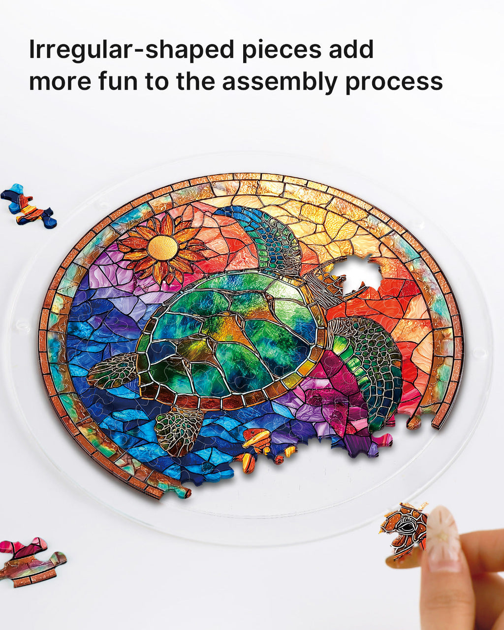 💥May Grand Sale|Up to 60% Off💥Stained Glass Sea Turtle Light Suncatcher-Acrylic Window Art