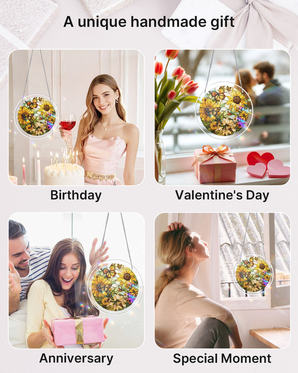 💥May Grand Sale|Up to 60% Off💥Sunflower Whispers Light Suncatcher-Acrylic Window Art