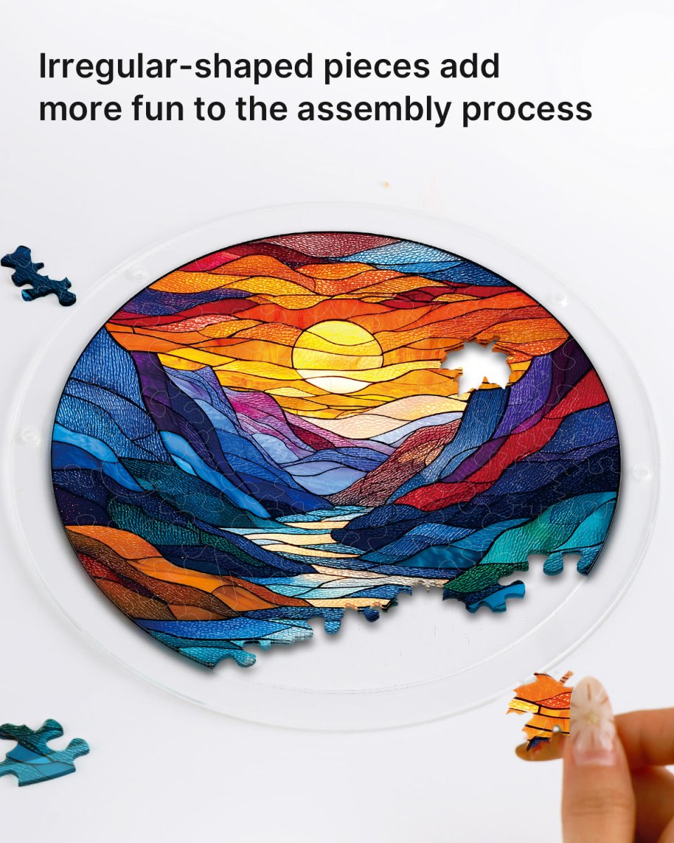 💥May Grand Sale|Up to 60% Off💥Acrylic Jigsaw Puzzle Suncatcher - Moonlit Riverscape