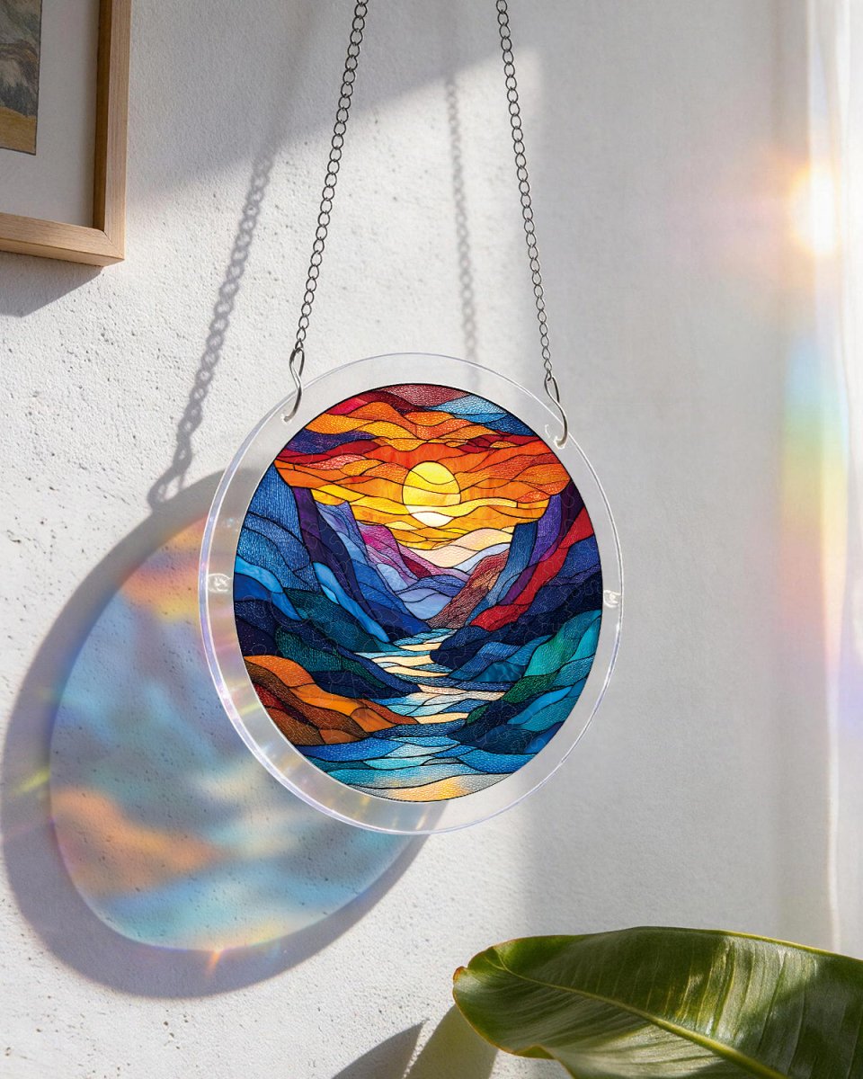 💥May Grand Sale|Up to 60% Off💥Acrylic Jigsaw Puzzle Suncatcher - Moonlit Riverscape