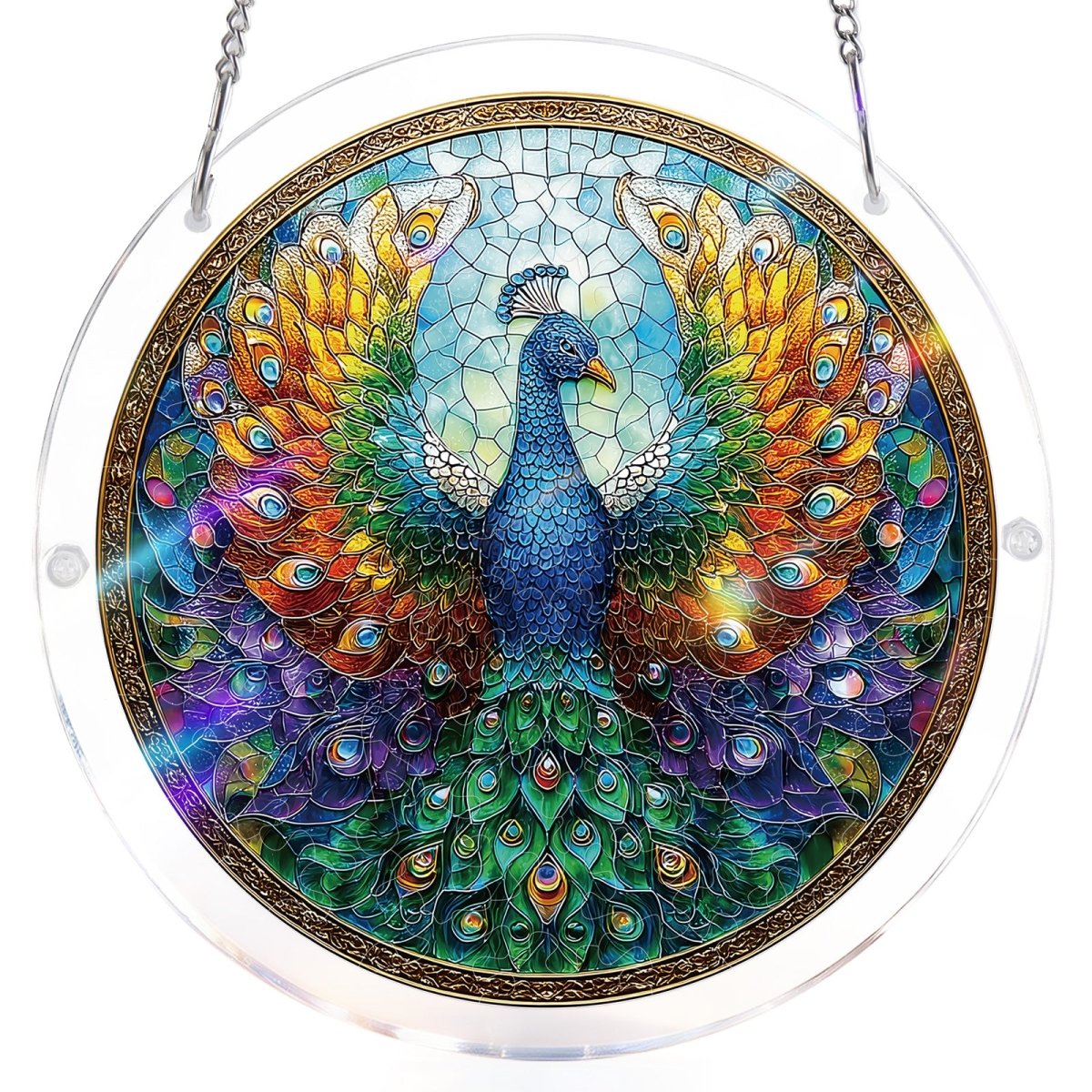 💥May Grand Sale|Up to 60% Off💥Acrylic Jigsaw Puzzle Suncatcher - Peacock of Radiance