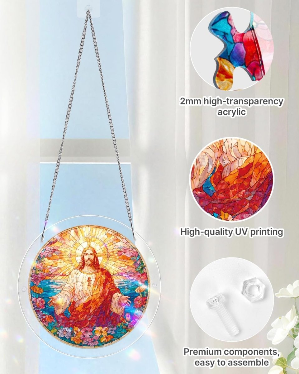 💥May Grand Sale|Up to 60% Off💥Acrylic Jigsaw Puzzle Suncatcher - Holy Light of Jesus