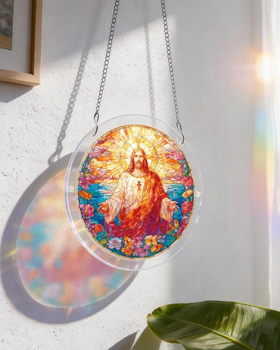 💥May Grand Sale|Up to 60% Off💥Acrylic Jigsaw Puzzle Suncatcher - Holy Light of Jesus