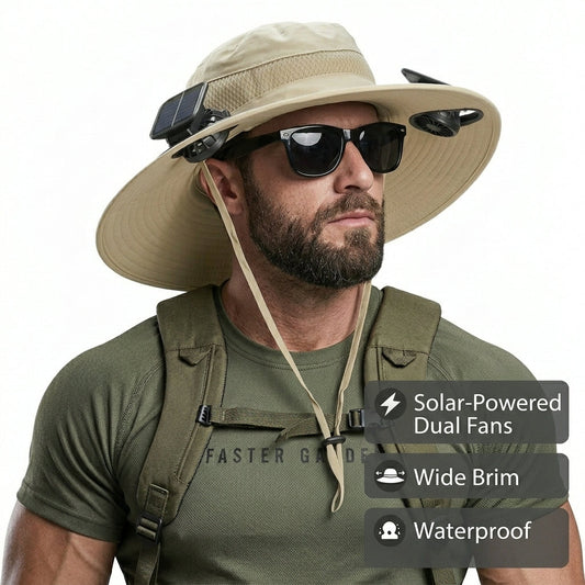 Solar-Powered Cooling Fan Hat