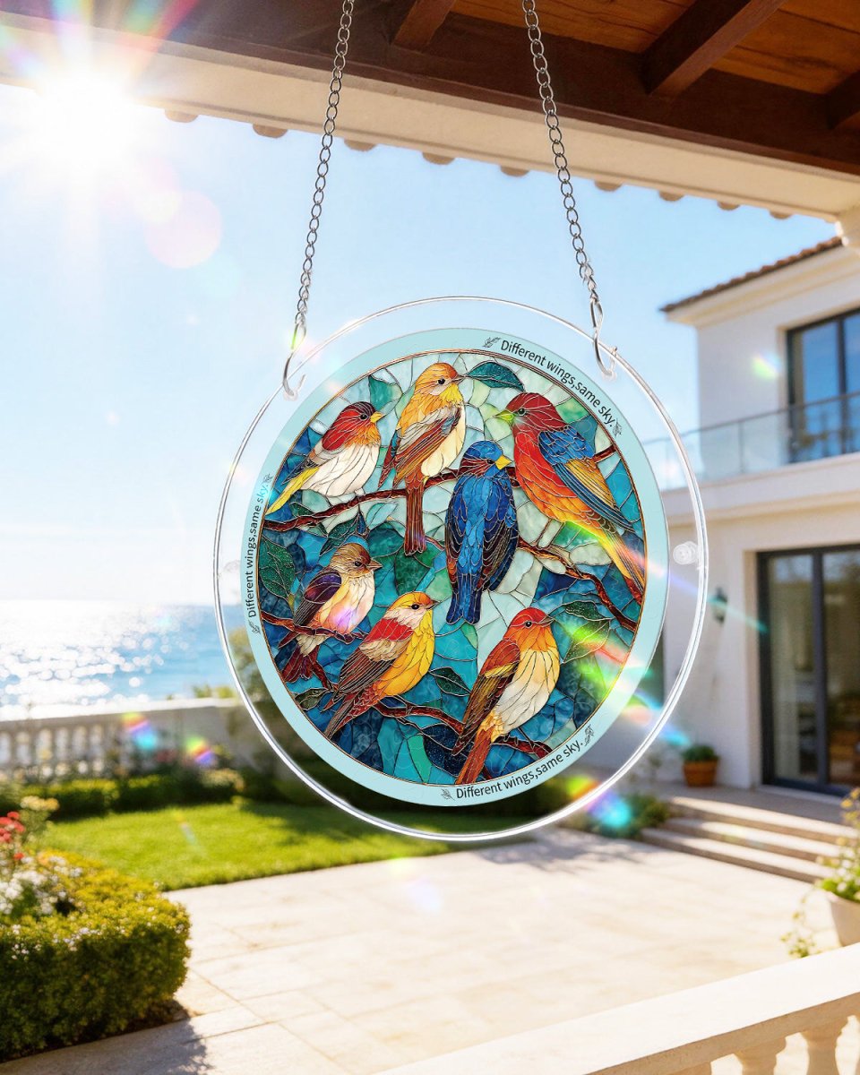 💥May Grand Sale|Up to 60% Off💥Acrylic Jigsaw Puzzle Suncatcher - Glowing Feather Haven