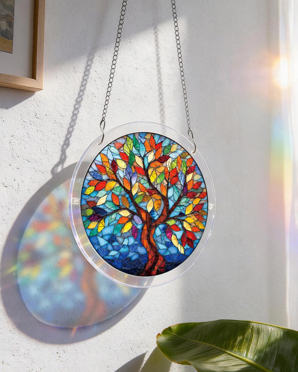 💥May Grand Sale|Up to 60% Off💥Acrylic Jigsaw Puzzle Suncatcher - Tree of Radiant Glass