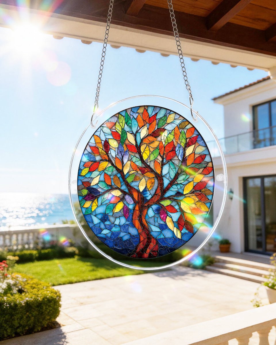 💥May Grand Sale|Up to 60% Off💥Acrylic Jigsaw Puzzle Suncatcher - Tree of Radiant Glass