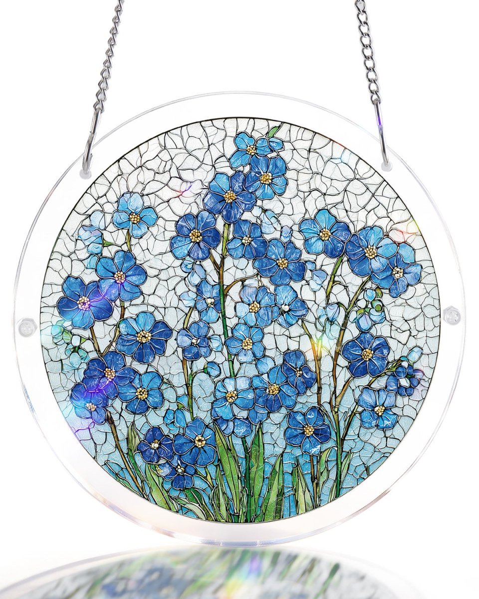 💥May Grand Sale|Up to 60% Off💥Acrylic Jigsaw Puzzle Suncatcher - Azure Bloom Whisper