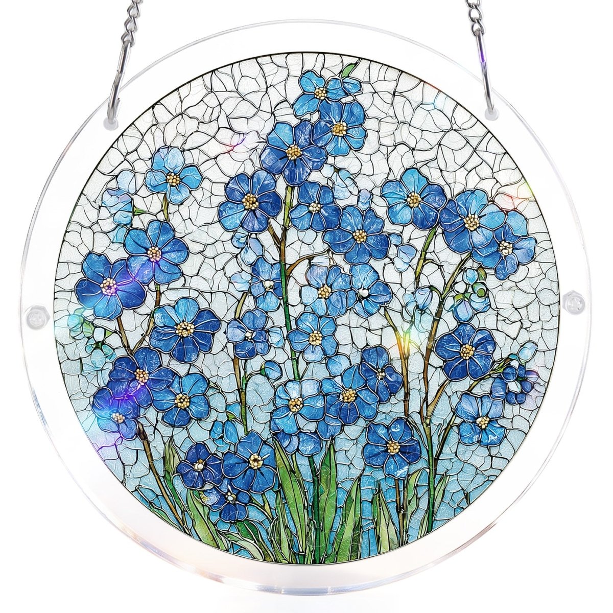 💥May Grand Sale|Up to 60% Off💥Acrylic Jigsaw Puzzle Suncatcher - Azure Bloom Whisper