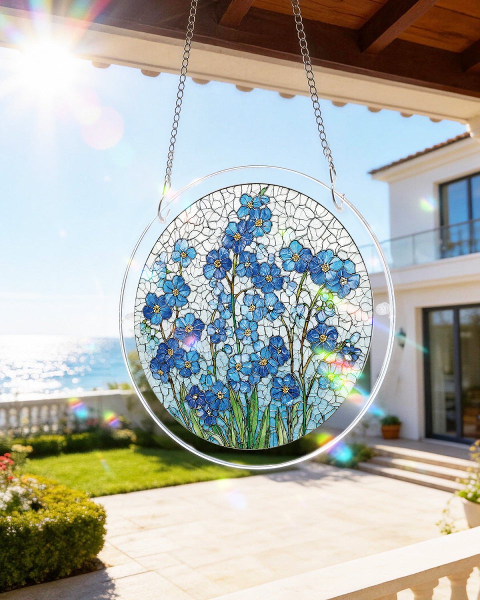 💥May Grand Sale|Up to 60% Off💥Acrylic Jigsaw Puzzle Suncatcher - Azure Bloom Whisper