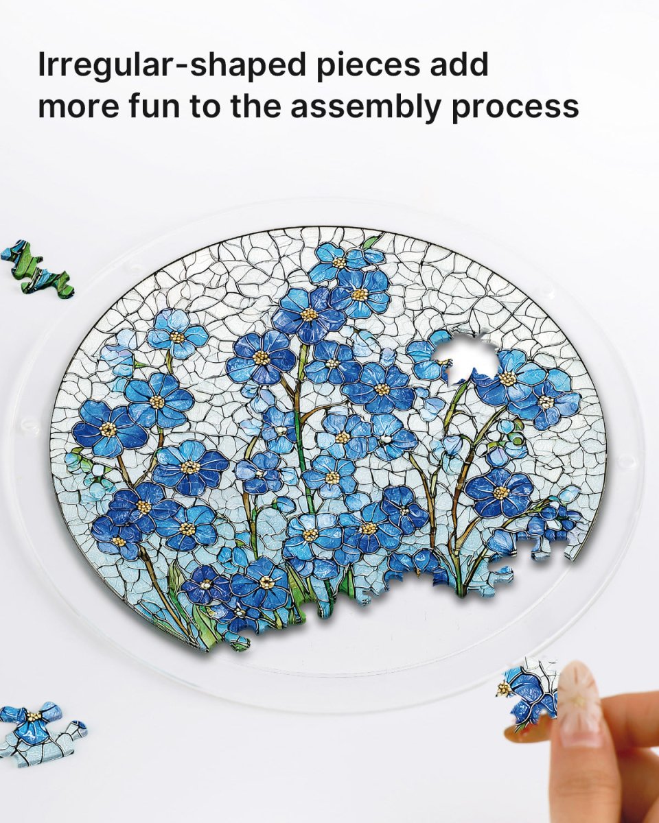 💥May Grand Sale|Up to 60% Off💥Acrylic Jigsaw Puzzle Suncatcher - Azure Bloom Whisper