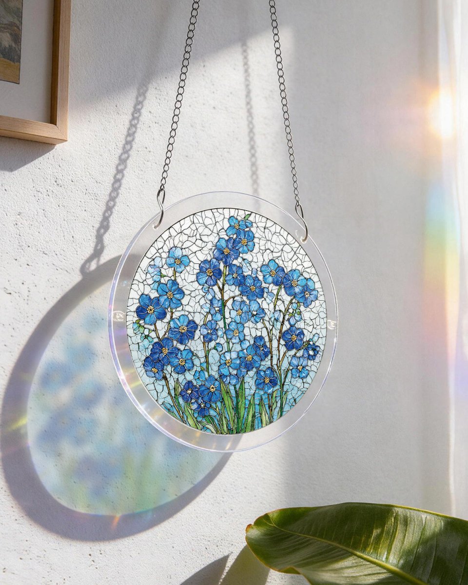 💥May Grand Sale|Up to 60% Off💥Acrylic Jigsaw Puzzle Suncatcher - Azure Bloom Whisper