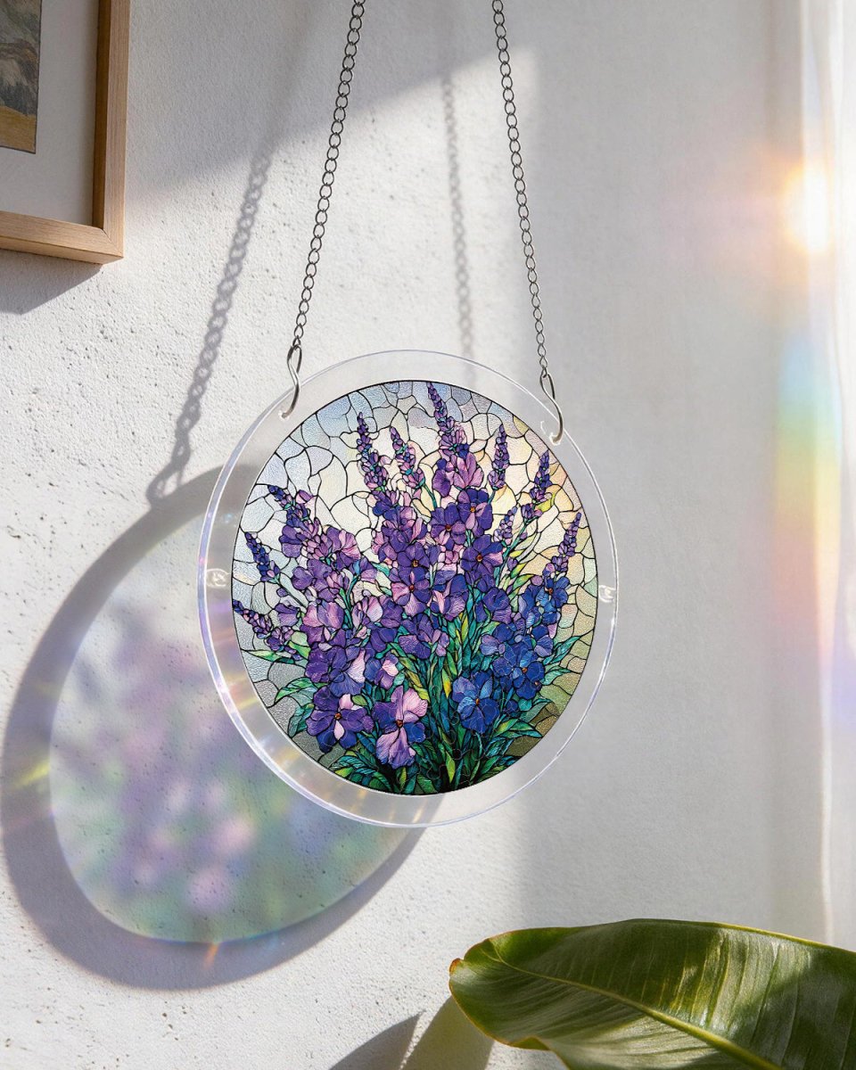 💥May Grand Sale|Up to 60% Off💥Acrylic Jigsaw Puzzle Suncatcher - Violet Garden Grace