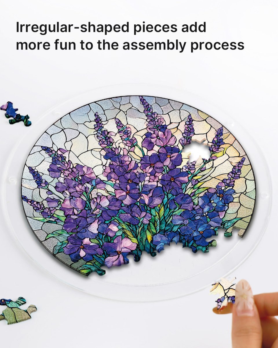 💥May Grand Sale|Up to 60% Off💥Acrylic Jigsaw Puzzle Suncatcher - Violet Garden Grace