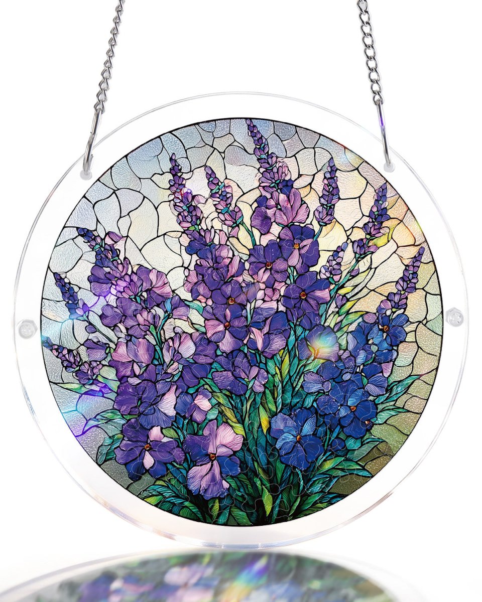 💥May Grand Sale|Up to 60% Off💥Acrylic Jigsaw Puzzle Suncatcher - Violet Garden Grace