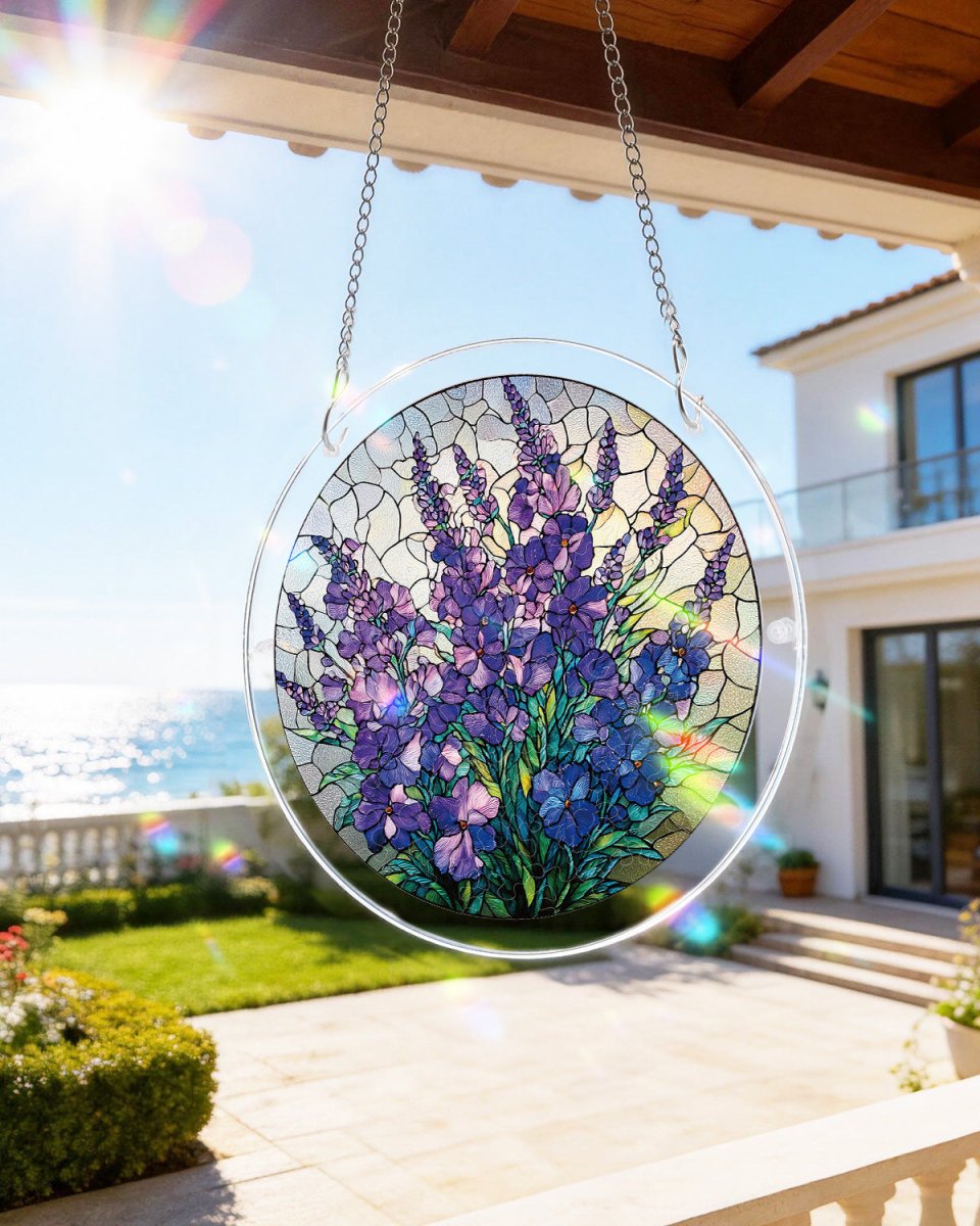 💥May Grand Sale|Up to 60% Off💥Acrylic Jigsaw Puzzle Suncatcher - Violet Garden Grace