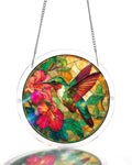 💥May Grand Sale|Up to 60% Off💥Acrylic Jigsaw Puzzle Suncatcher - Emerald Flame Hummingbird