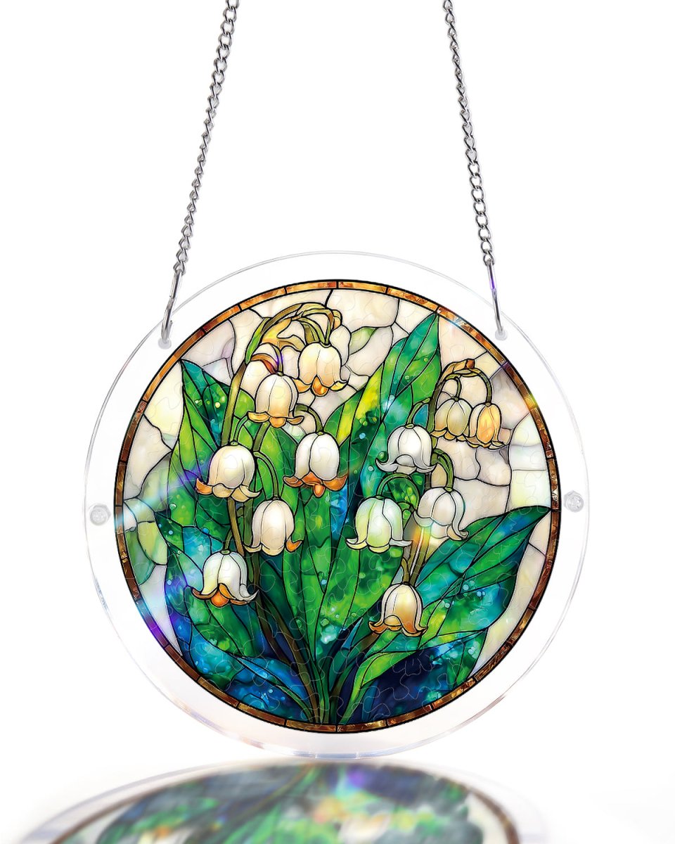 💥May Grand Sale|Up to 60% Off💥Acrylic Jigsaw Puzzle Suncatcher - Secret Lily Valley