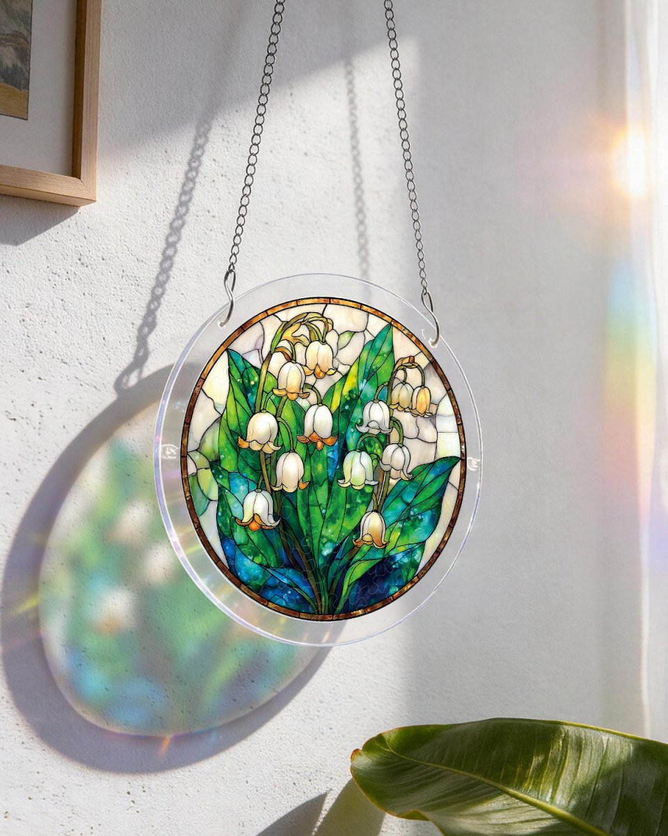 💥May Grand Sale|Up to 60% Off💥Acrylic Jigsaw Puzzle Suncatcher - Secret Lily Valley