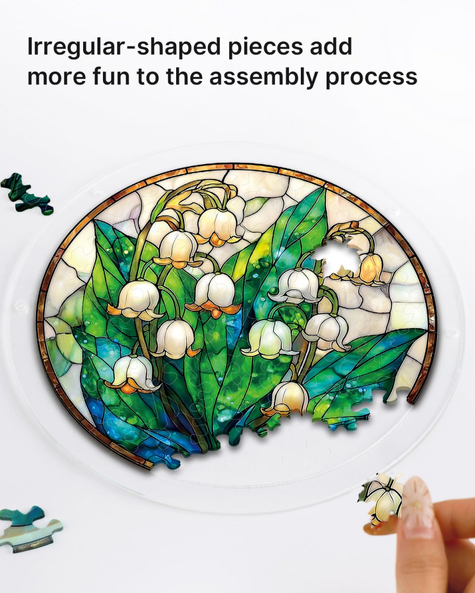 💥May Grand Sale|Up to 60% Off💥Acrylic Jigsaw Puzzle Suncatcher - Secret Lily Valley