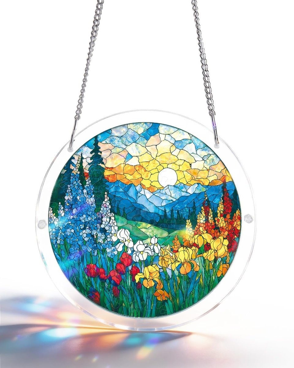 💥May Grand Sale|Up to 60% Off💥Acrylic Jigsaw Puzzle Suncatcher - Dawn Blossom Sea