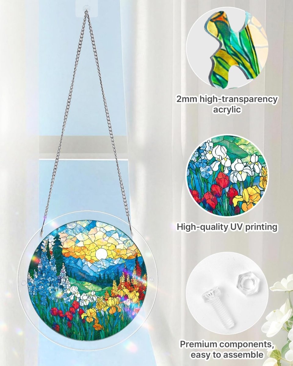💥May Grand Sale|Up to 60% Off💥Acrylic Jigsaw Puzzle Suncatcher - Dawn Blossom Sea