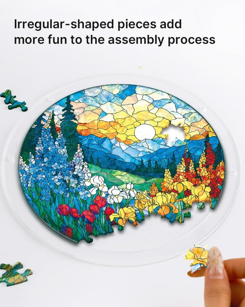 💥May Grand Sale|Up to 60% Off💥Acrylic Jigsaw Puzzle Suncatcher - Dawn Blossom Sea
