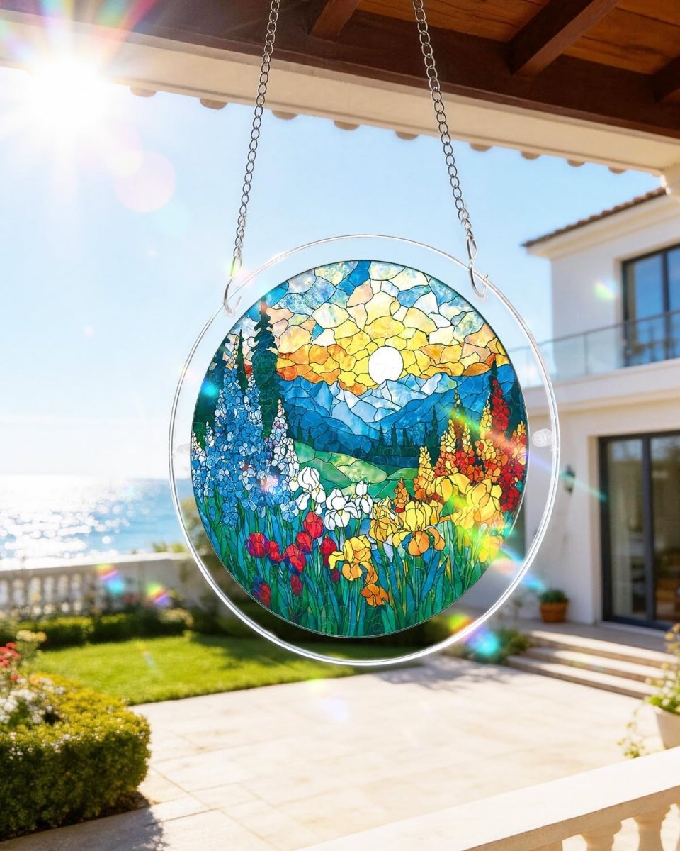 💥May Grand Sale|Up to 60% Off💥Acrylic Jigsaw Puzzle Suncatcher - Dawn Blossom Sea