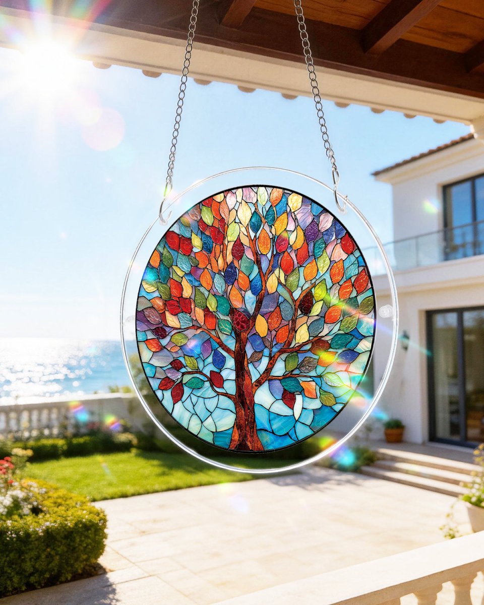 💥May Grand Sale|Up to 60% Off💥Acrylic Jigsaw Puzzle Suncatcher - Vivid Tree of Life