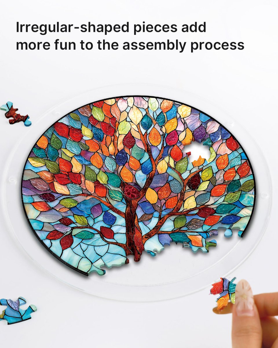 💥May Grand Sale|Up to 60% Off💥Acrylic Jigsaw Puzzle Suncatcher - Vivid Tree of Life