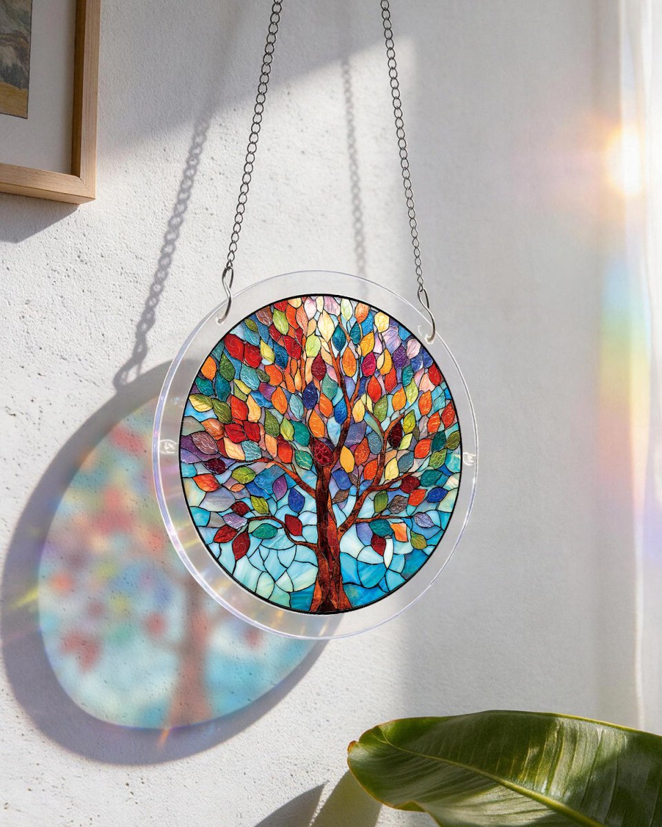 💥May Grand Sale|Up to 60% Off💥Acrylic Jigsaw Puzzle Suncatcher - Vivid Tree of Life