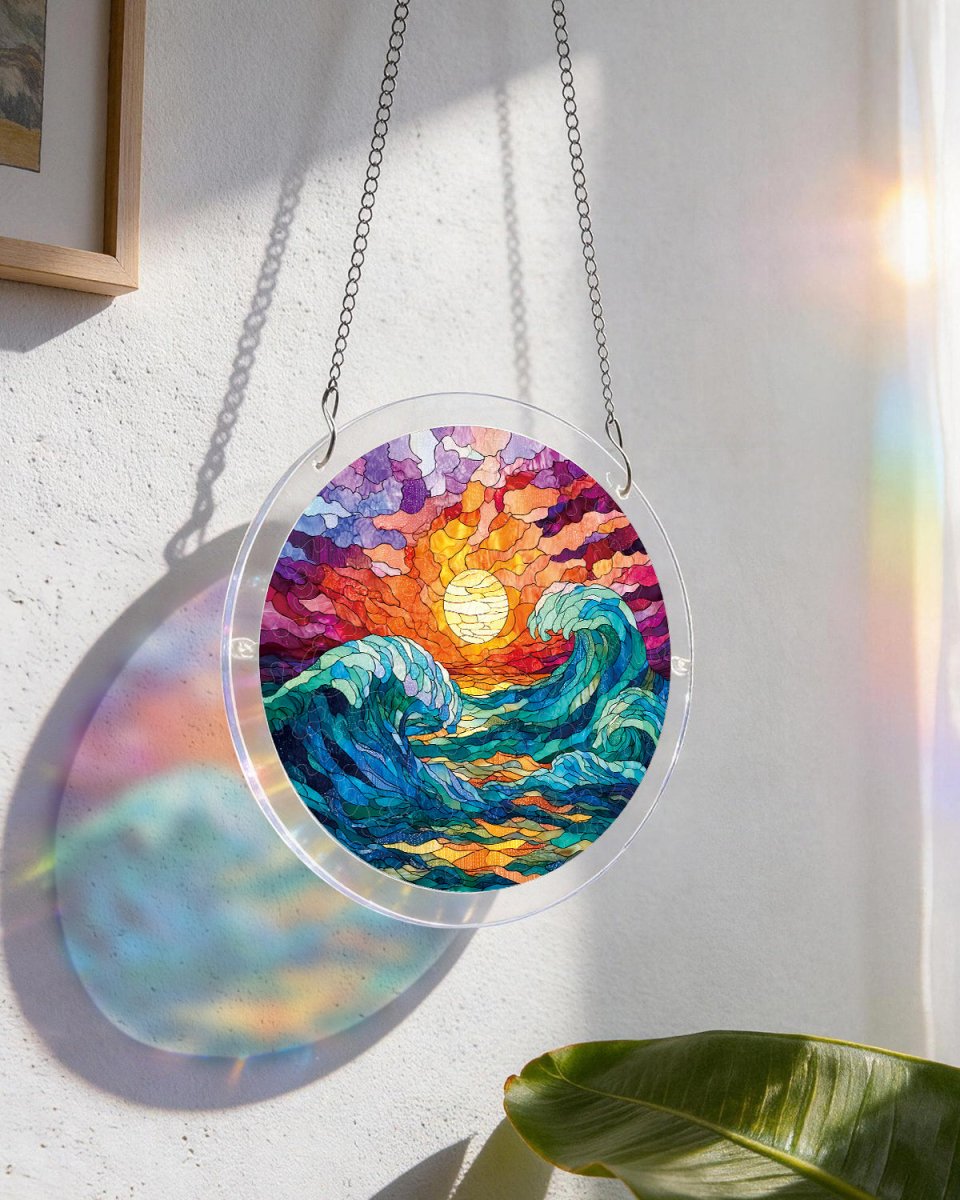 💥May Grand Sale|Up to 60% Off💥Acrylic Jigsaw Puzzle Suncatcher - Golden Tide