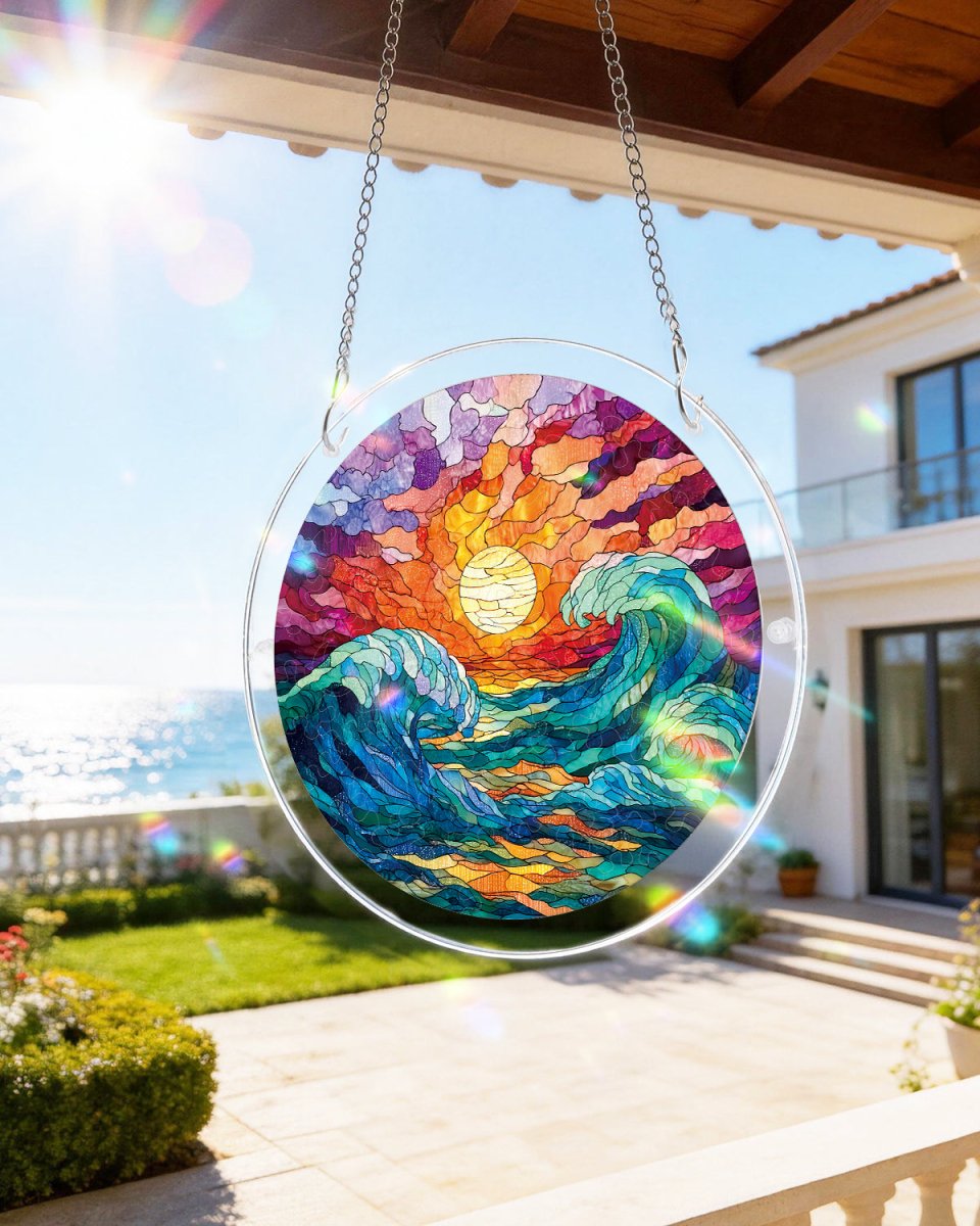 💥May Grand Sale|Up to 60% Off💥Acrylic Jigsaw Puzzle Suncatcher - Golden Tide